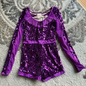 Purple Sequin Dance or Skating Costume